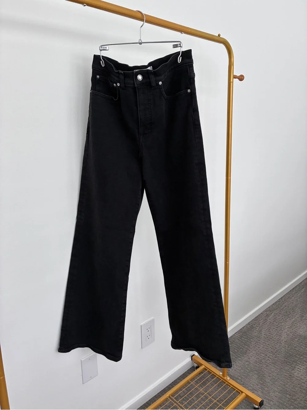 Madewell Black High-Rise Wide-Leg Jeans Sz 27 NW262